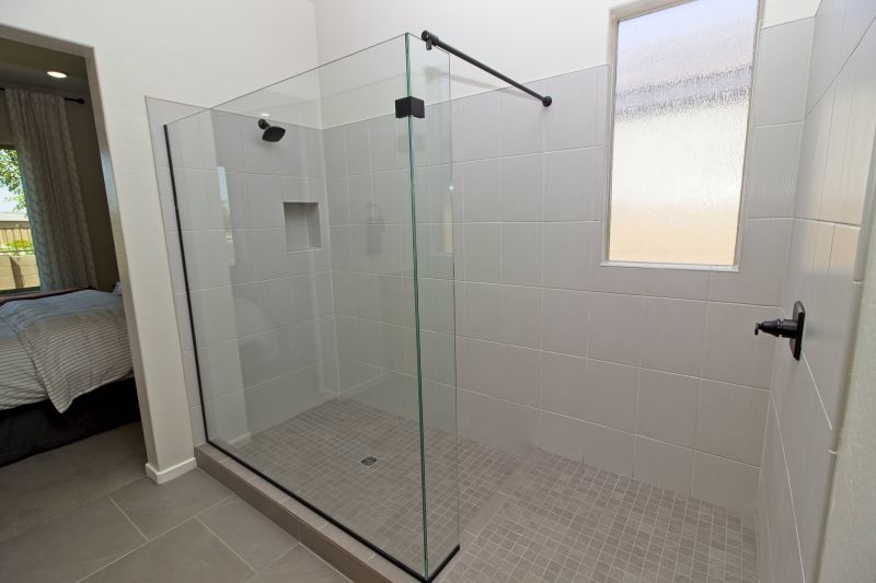 Minimalist Shower with Glass Doors